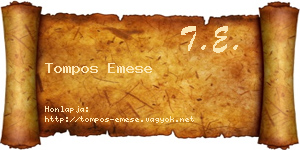 Tompos Emese névjegykártya